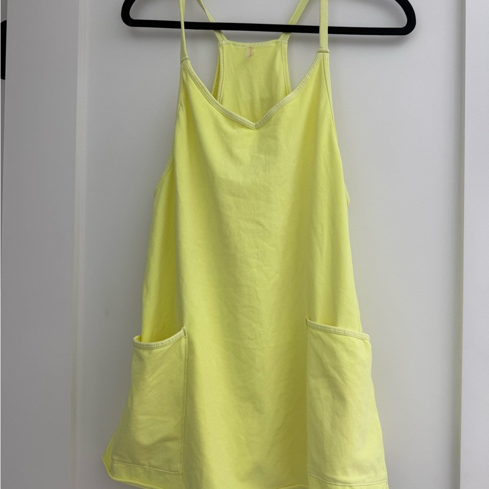 Free people Neon Yellow Dress/romper small - Picture 2 of 5